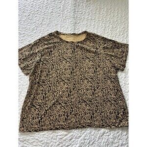 Dunnes Store Straight Fit 100% Cotton Animal Print Short Sleeve Shirt size xxl